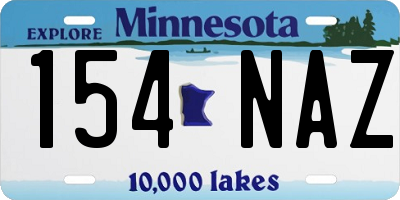 MN license plate 154NAZ