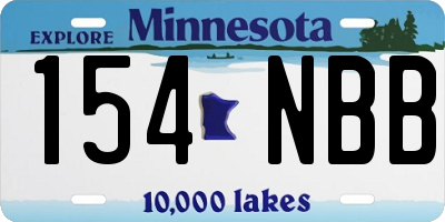 MN license plate 154NBB