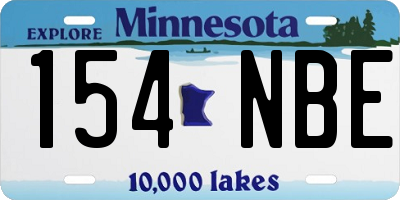 MN license plate 154NBE