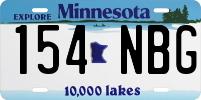 MN license plate 154NBG