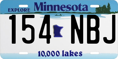 MN license plate 154NBJ