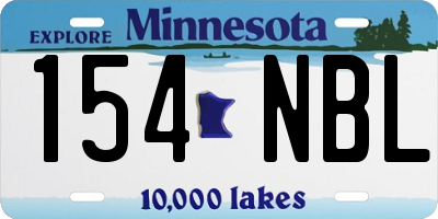 MN license plate 154NBL