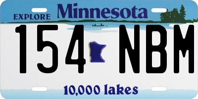 MN license plate 154NBM