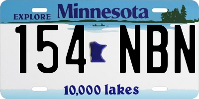MN license plate 154NBN