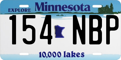 MN license plate 154NBP