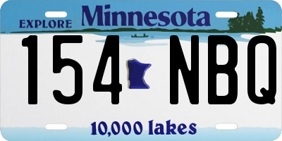 MN license plate 154NBQ