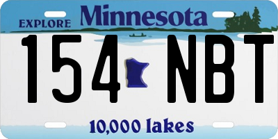 MN license plate 154NBT