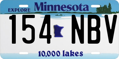 MN license plate 154NBV