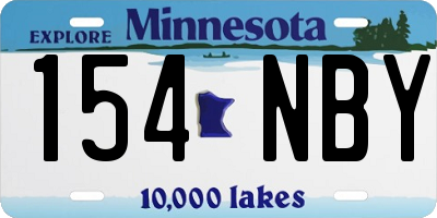 MN license plate 154NBY