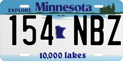 MN license plate 154NBZ