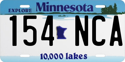MN license plate 154NCA