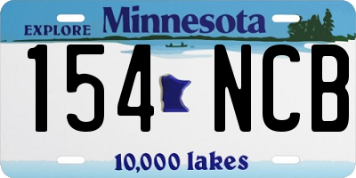 MN license plate 154NCB