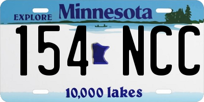 MN license plate 154NCC