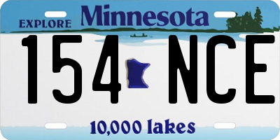 MN license plate 154NCE