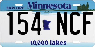 MN license plate 154NCF