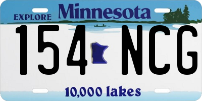 MN license plate 154NCG