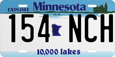 MN license plate 154NCH