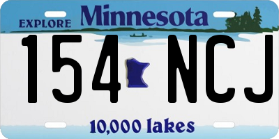 MN license plate 154NCJ
