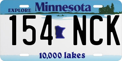 MN license plate 154NCK