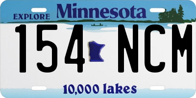 MN license plate 154NCM