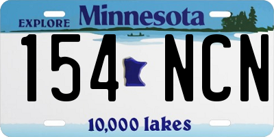 MN license plate 154NCN