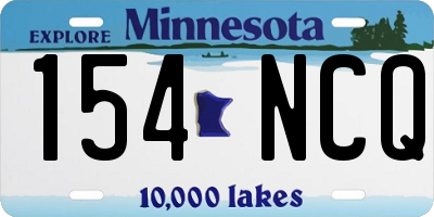 MN license plate 154NCQ