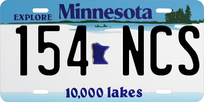 MN license plate 154NCS