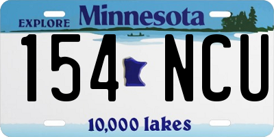 MN license plate 154NCU