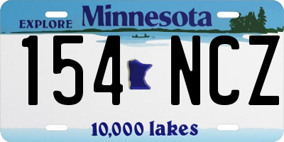MN license plate 154NCZ