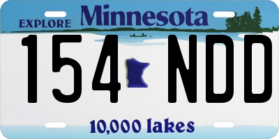 MN license plate 154NDD