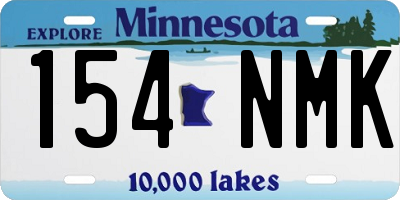 MN license plate 154NMK