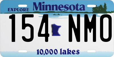 MN license plate 154NMO