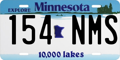 MN license plate 154NMS