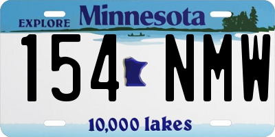 MN license plate 154NMW