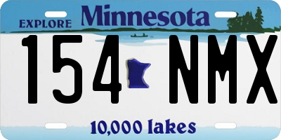 MN license plate 154NMX