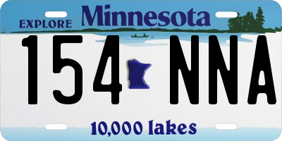 MN license plate 154NNA