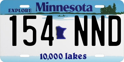 MN license plate 154NND