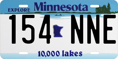 MN license plate 154NNE