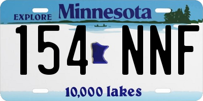 MN license plate 154NNF