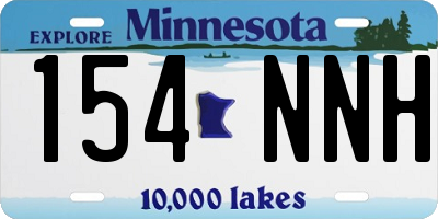 MN license plate 154NNH