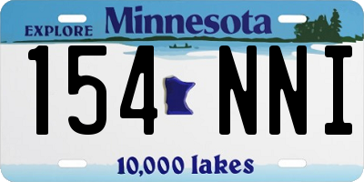 MN license plate 154NNI