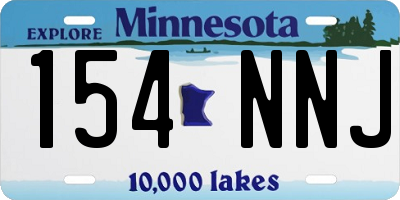 MN license plate 154NNJ