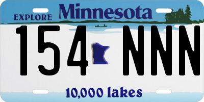 MN license plate 154NNN