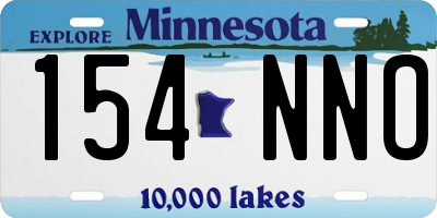 MN license plate 154NNO