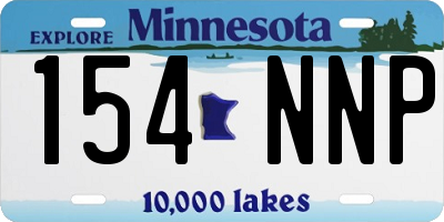 MN license plate 154NNP