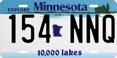 MN license plate 154NNQ
