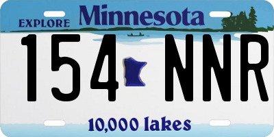 MN license plate 154NNR