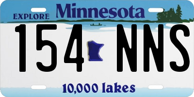 MN license plate 154NNS