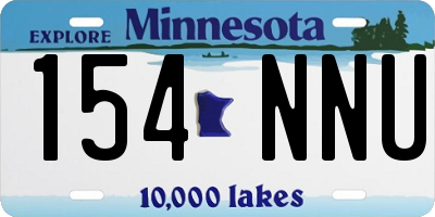 MN license plate 154NNU
