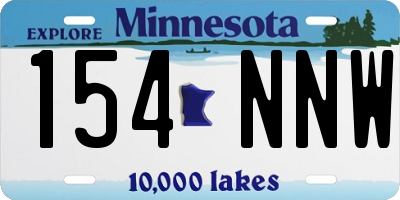 MN license plate 154NNW